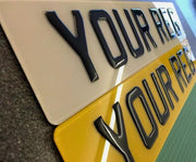 Premium 3D Gel Number Plates - Road Legal Front and Rear Plates for Vehicles