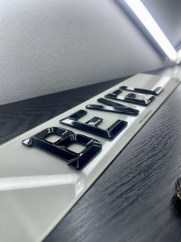 4D RETRO BEVELLED DIAMOND NUMBER PLATES 3M TOP QUALITY 100% ROAD LEGAL OR SHOW