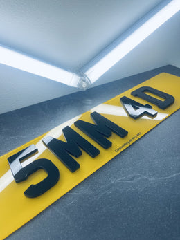Premium Quality 4D 5mm Acrylic Number Plates - Road Legal & Fast Delivery