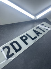 Premium Standard 2D Printed - Front and Rear Acrylic Road Legal Number Plates - Fast Delivery