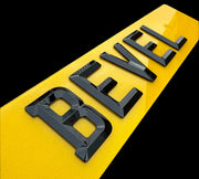 4D RETRO BEVELLED DIAMOND NUMBER PLATES 3M TOP QUALITY 100% ROAD LEGAL OR SHOW